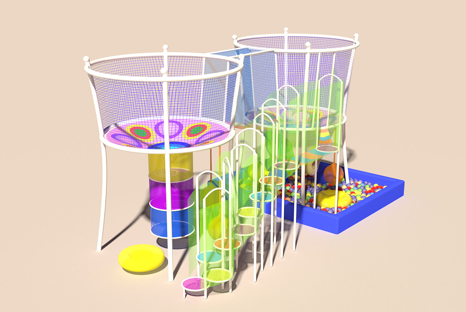 Rainbow Net Playground for Adv - Outdoor Adventure Course recension och pris
